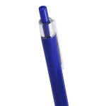 Stylo-bille rétractable en plastique clip transparent et encre bleue