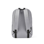 Sac à dos léger en plastique recyclé avec intérieur rembourré pour PC 15,6” couleur gris vue arrière