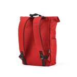 Sac à dos à fermeture enroulable en plastique recyclé pour ordinateur 15,6'' couleur rouge deuxième vue