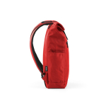 Sac à dos à fermeture enroulable en plastique recyclé pour ordinateur 15,6'' couleur rouge troisième vue