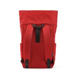 Sac à dos à fermeture enroulable en plastique recyclé pour ordinateur 15,6'' couleur rouge troisième vue