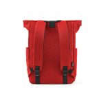 Sac à dos à fermeture enroulable en plastique recyclé pour ordinateur 15,6'' couleur rouge vue arrière