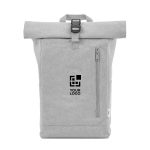 Sac à dos écologique à fermeture roulée avec base renforcée et poche frontale 16L vue principale