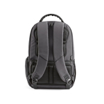 Sac à dos en plastique recyclé résistant à l’eau, idéal pour ordinateur portable 17'' couleur gris foncé vue arrière