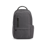 Sac à dos en plastique recyclé résistant à l’eau, idéal pour ordinateur portable 17'' couleur gris foncé vue frontale