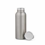 Bouteille isotherme en acier inoxydable recyclé finition mate 530ml couleur argenté deuxième vue frontale