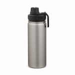 Bouteille isotherme en acier inoxydable recyclé avec double bouchon 500ml couleur argenté deuxième vue