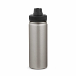 Bouteille isotherme en acier inoxydable recyclé avec double bouchon 500ml couleur argenté vue arrière