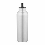 Bouteille isotherme en acier inoxydable recyclé avec poignée de transport 2L couleur argenté cinquière vue