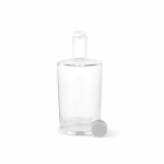 Bouteille cylindrique en verre avec bouchon argenté anti-fuite 540ml couleur transparent deuxième vue