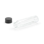 Bouteille cylindrique en verre avec bouchon à vis anti-fuite 520ml couleur transparent vue frontale