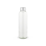 Bouteille en verre avec bouchon à vis argenté antigoutte 510 ml couleur transparent vue frontale