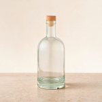 Bouteille en verre avec bouchon hermétique en bois 780ml couleur transparent vue d'ambiance