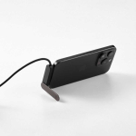 Câble de charge rapide USB-C avec support de téléphone intégré 60W couleur noir troisième vue