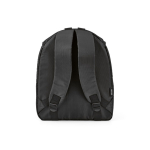 Sac à dos isotherme en polyester recyclé avec double fermeture éclair 12L couleur noir vue arrière