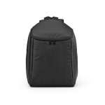 Sac à dos isotherme en polyester recyclé avec double fermeture éclair 12L couleur noir vue frontale