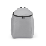 Sac à dos isotherme en polyester recyclé avec double fermeture éclair 12L couleur gris vue frontale