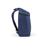 Sac à dos isotherme en polyester recyclé avec double fermeture éclair 12L couleur bleu marine troisième vue