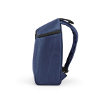 Sac à dos isotherme en polyester recyclé avec double fermeture éclair 12L couleur bleu marine quatrième vue