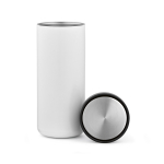 Gobelet de voyage à double paroi en acier inoxydable recyclé 500ml couleur blanc deuxième vue