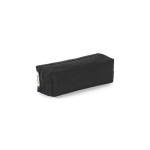 Trousse multi-usages en toile recyclée avec fermeture éclair 270 g/m2 couleur noir deuxième vue