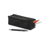 Trousse multi-usages en toile recyclée avec fermeture éclair 270 g/m2 couleur noir troisième vue