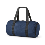 Sac de sport en nylon recyclé avec compartiment à chaussures couleur bleu marine deuxième vue
