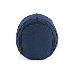 Sac de sport en nylon recyclé avec compartiment à chaussures couleur bleu marine troisième vue