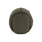 Sac de sport en nylon recyclé avec compartiment à chaussures couleur vert foncé troisième vue