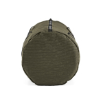 Sac de sport en nylon recyclé avec compartiment à chaussures couleur vert foncé quatrième vue