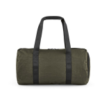 Sac de sport en nylon recyclé avec compartiment à chaussures couleur vert foncé vue arrière