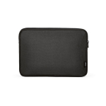 Housse pour ordinateur portable en nylon recyclé résistante et imperméable 15,6'' couleur noir vue frontale