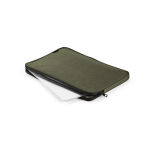 Housse pour ordinateur portable en nylon recyclé résistante et imperméable 15,6'' couleur vert foncé deuxième vue