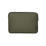 Housse pour ordinateur portable en nylon recyclé résistante et imperméable 15,6'' couleur vert foncé vue frontale