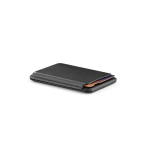 Porte-cartes magnétique 2 en 1 en cuir vegan avec support pour téléphone couleur noir troisième vue