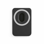 Porte-cartes magnétique pour téléphone en cuir synthétique avec clip couleur noir vue arrière