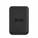 Porte-cartes magnétique pour téléphone en cuir synthétique avec clip vue principale