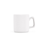 Mug en céramique à surface lisse et finition mate 260ml couleur blanc deuxième vue