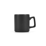 Tasse en céramique finition mate avec anse carrée 260ml couleur noir deuxième vue