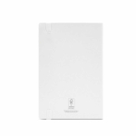 Carnet en similicuir recyclé à couverture souple A5 avec pages lignées couleur blanc vue arrière