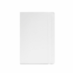 Carnet en similicuir recyclé à couverture souple A5 avec pages lignées couleur blanc vue frontale