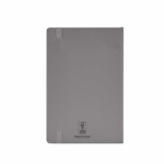 Carnet en similicuir recyclé à couverture souple A5 avec pages lignées couleur gris vue arrière
