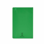 Carnet en similicuir recyclé à couverture souple A5 avec pages lignées couleur vert vue arrière