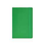 Carnet en similicuir recyclé à couverture souple A5 avec pages lignées couleur vert vue frontale