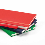Carnet écologique à couverture rigide en A5 avec poche intérieure et pages lignées vue détaillée