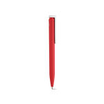 Stylo en plastique recyclé au design ultraléger et à encre bleue couleur rouge deuxième vue
