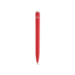 Stylo en plastique recyclé au design ultraléger et à encre bleue couleur rouge vue arrière