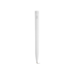 Stylo en plastique recyclé au design ultraléger et à encre bleue couleur blanc vue arrière
