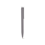 Stylo en plastique recyclé au design ultraléger et à encre bleue couleur gris deuxième vue