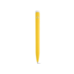 Stylo en plastique recyclé au design ultraléger et à encre bleue couleur jaune vue arrière